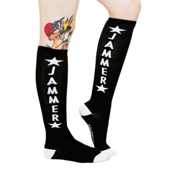 SOURPUSS - ROLLER DERBY SOCKS - JAMMER - Picture 1 of 1